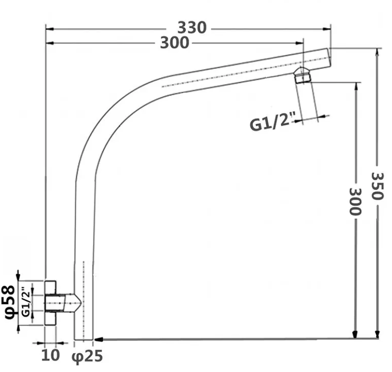 Pentro Wall Mounted Shower Arm