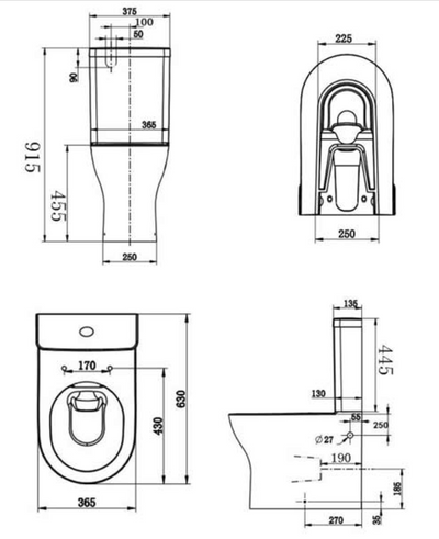 Positano Wall Faced Toilet Suite