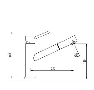 Essente Swivel Pull Out Kitchen Mixer