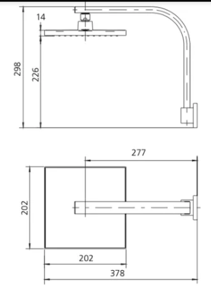 Monaco High Rise Shower Head