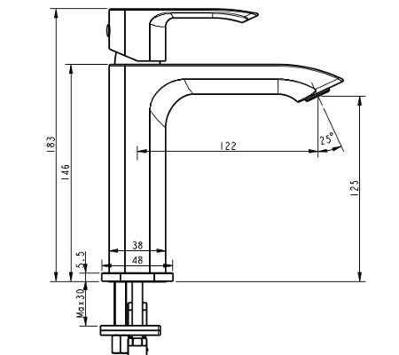 Zoya Basin Mixer