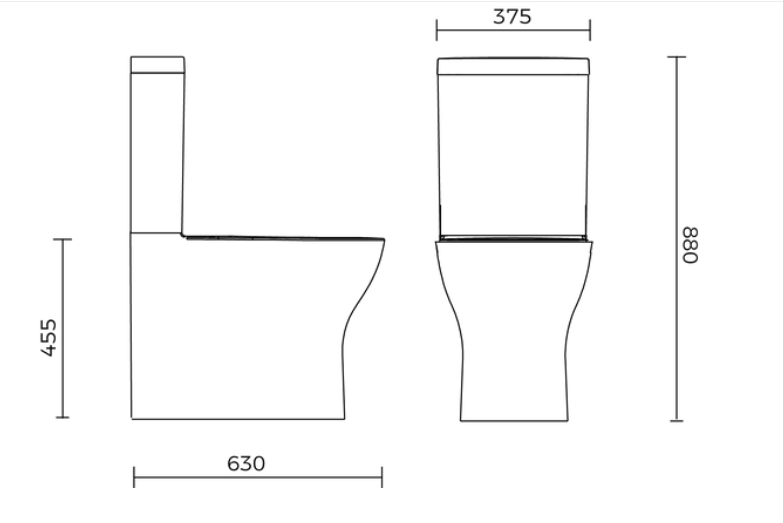 Nugleam Contour Wall Faced Toilet Suite