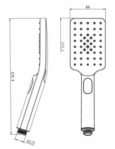 AQP 3F Rainfall Handheld Shower Head