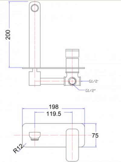 Eden Wall Mixer with Spout