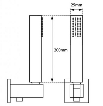 AQP Square Handheld Shower Set