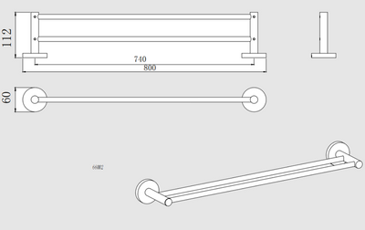 Lucid Double Towel Rail