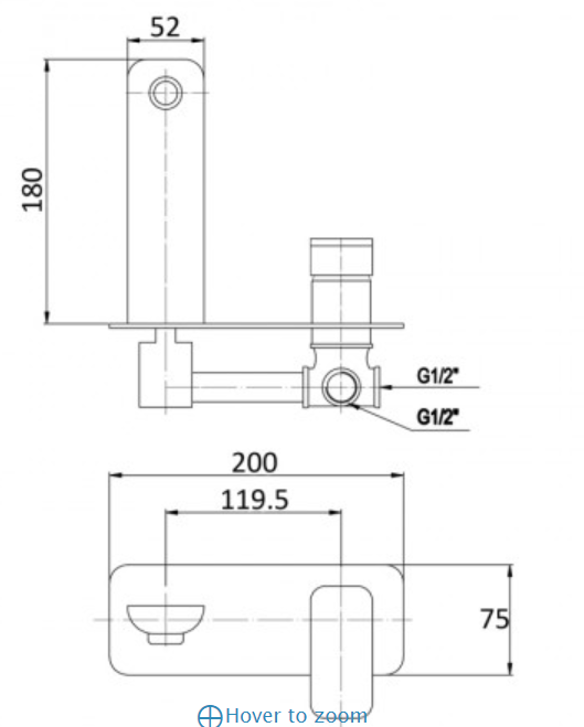 Nova Wall Basin Mixer