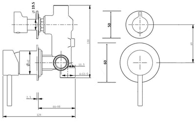 Cioso Wall Mixer with Diverter Separate Plate