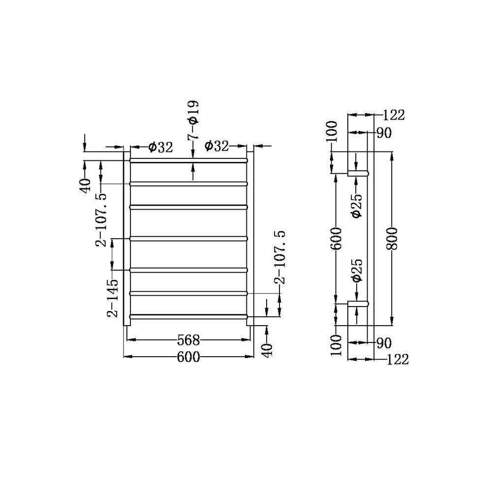 NT Heated Towel Rail 1902