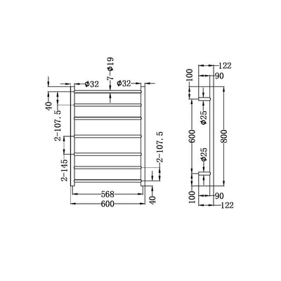 NT Heated Towel Rail 1902