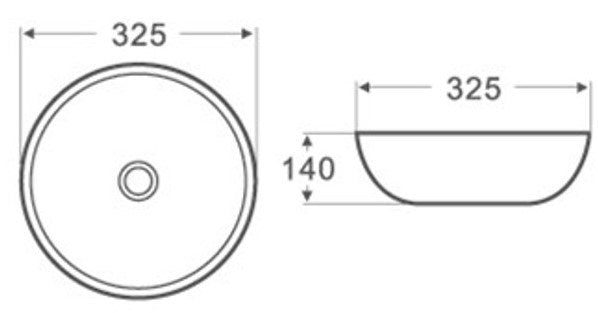 NR Round Ceramic Basin 330