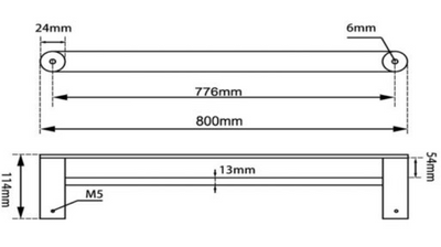 Rushy Double Towel Rail 800