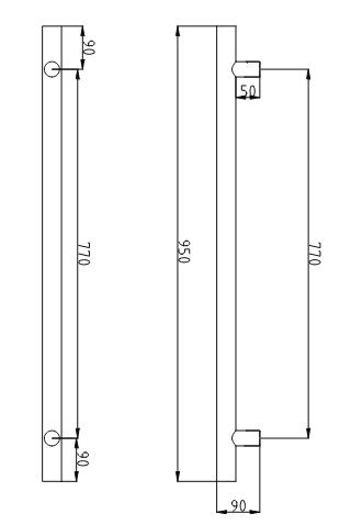 RD Vertical Heated Towel Rail