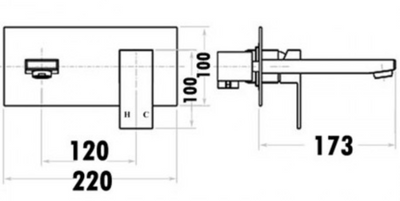 Rosa Wall Mixer with Spout