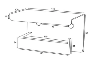 Blaze Single Toilet Roll Holder