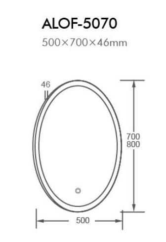 Oval Backlit LED Mirror