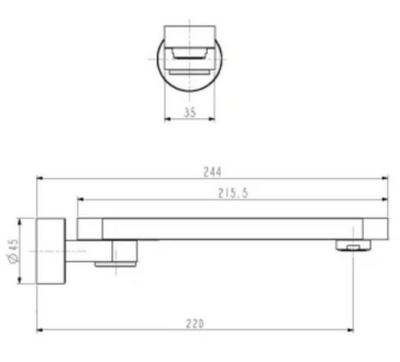 Harmonee Swivel Bath Spout