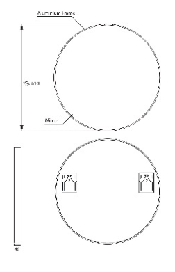 Remer Modern Round Mirror 600