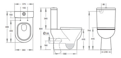 Mercury Skew Toilet Suite