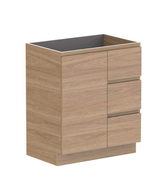 Glacier Full Depth Door and Drawer Floor Standing Vanity Base Only