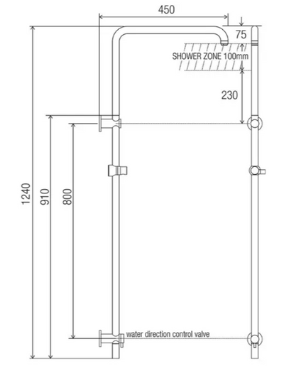 Cosmic Streamjet Crane  Bottom Inlet Twin Shower