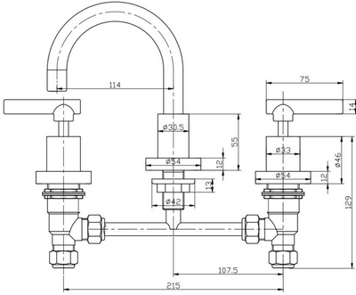 Santa Fe Lever Basin Mixer Set