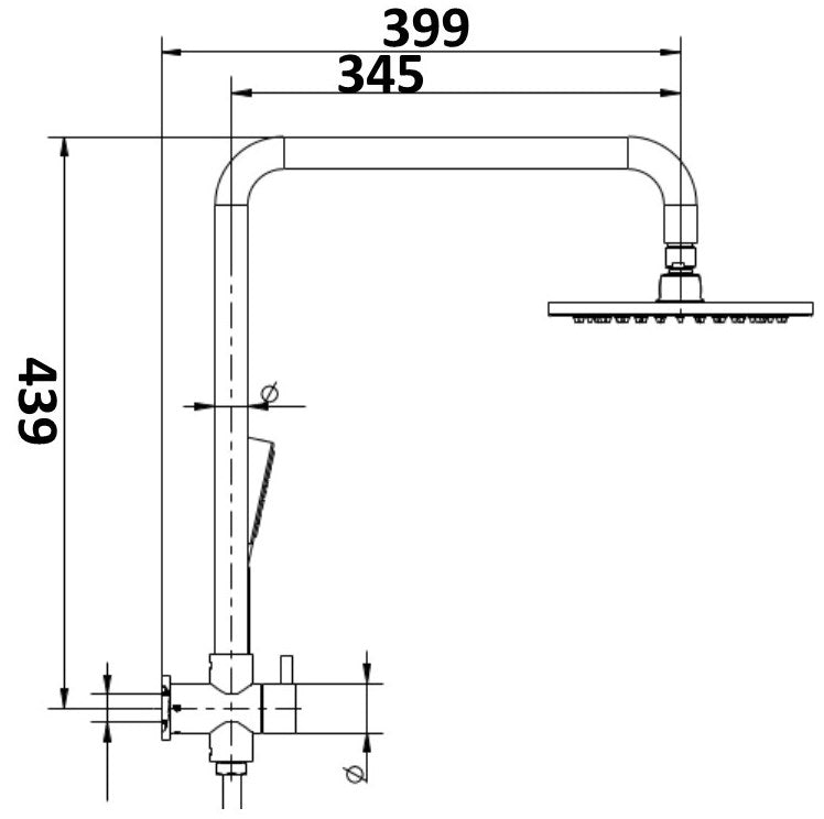 Akemi Twin Shower 200 Rose