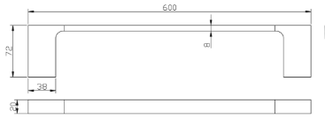 Eden Single Towel Rail 600