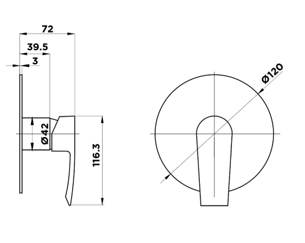 Iris Wall Mixer