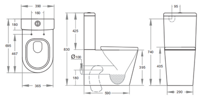 Care Wall Faced Toilet Suite