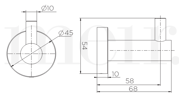 ME Round Robe Hook