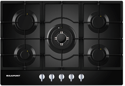 75cm Gas Cooktop Black glass