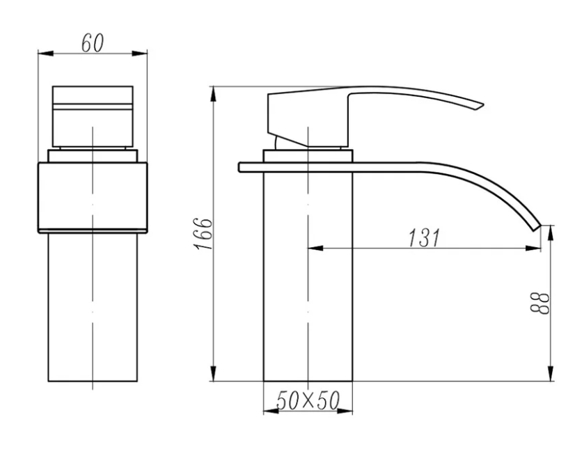 Cascade Wall Mixer