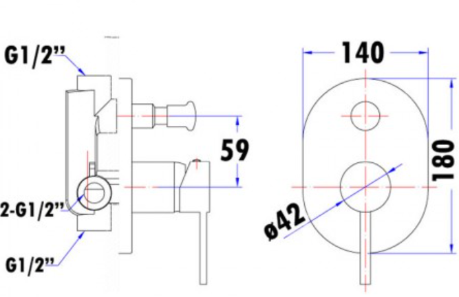 Otus Wall Mixer with Diverter