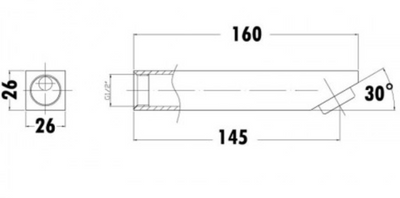 Yale Bath Spout 160