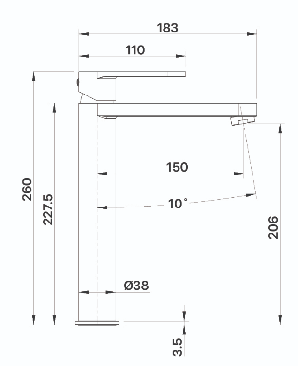 Saffron Tall Basin Mixer