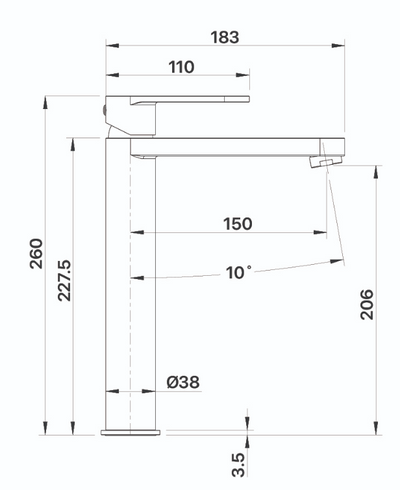 Saffron Tall Basin Mixer