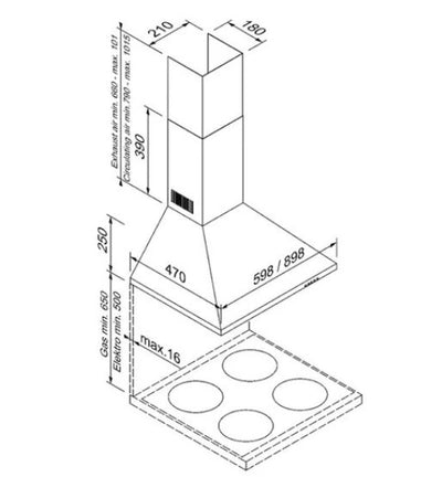 Blaupunkt Wall Canopy Rangehood