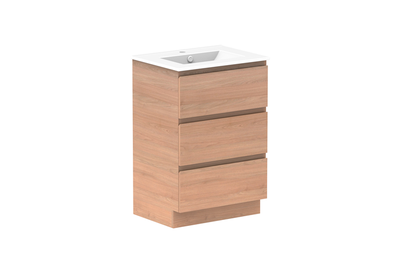 Glacier Trio Lite All Drawer Floor Standing Vanity Base Only