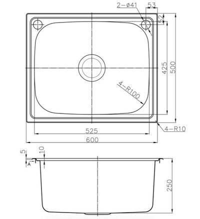 Otus Single Laundry Sink 2T