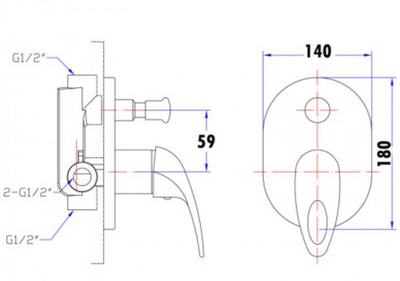 Mina Wall Mixer with Diverter