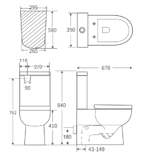 Modica Toilet Suite