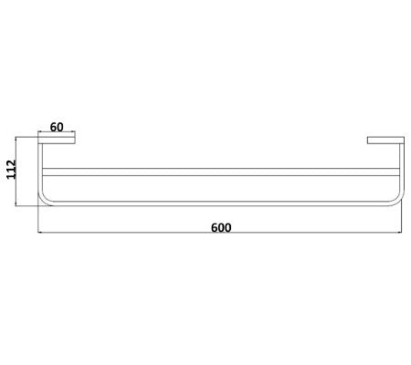 Inis Double Towel Rail 600