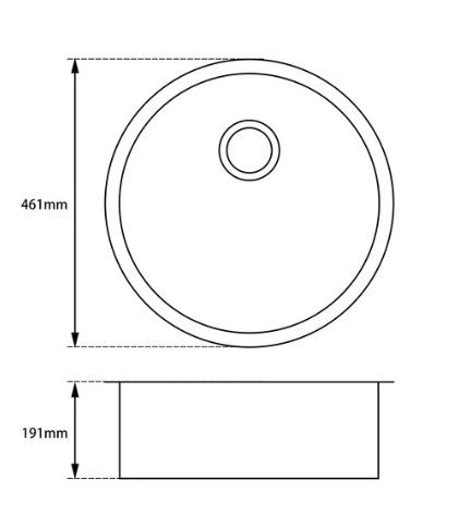 Quartz Round Granite Stone Kitchen Sink 450