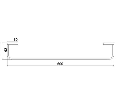 Inis Single Towel Rail 600