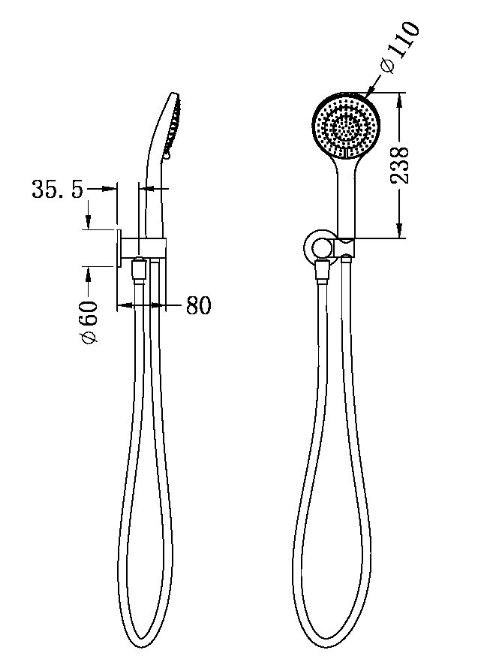 Mecca Handheld Shower with Air Shower