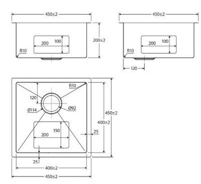 Hana SS Single Kitchen Sink 32L