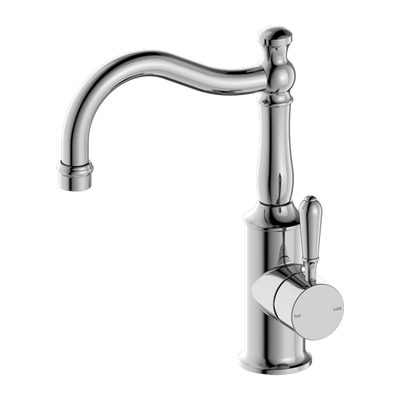 York Basin Mixer Hook Spout with Metal Lever