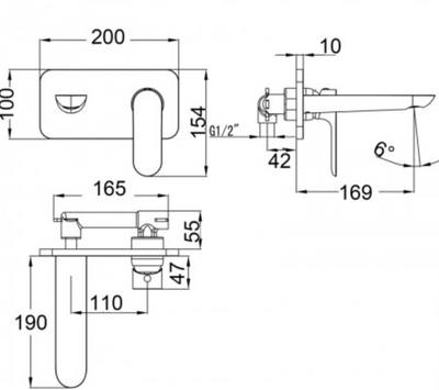 Banda Wall Mixer with Spout