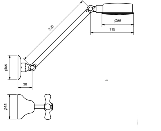 Merino Cross A/D Shower Set